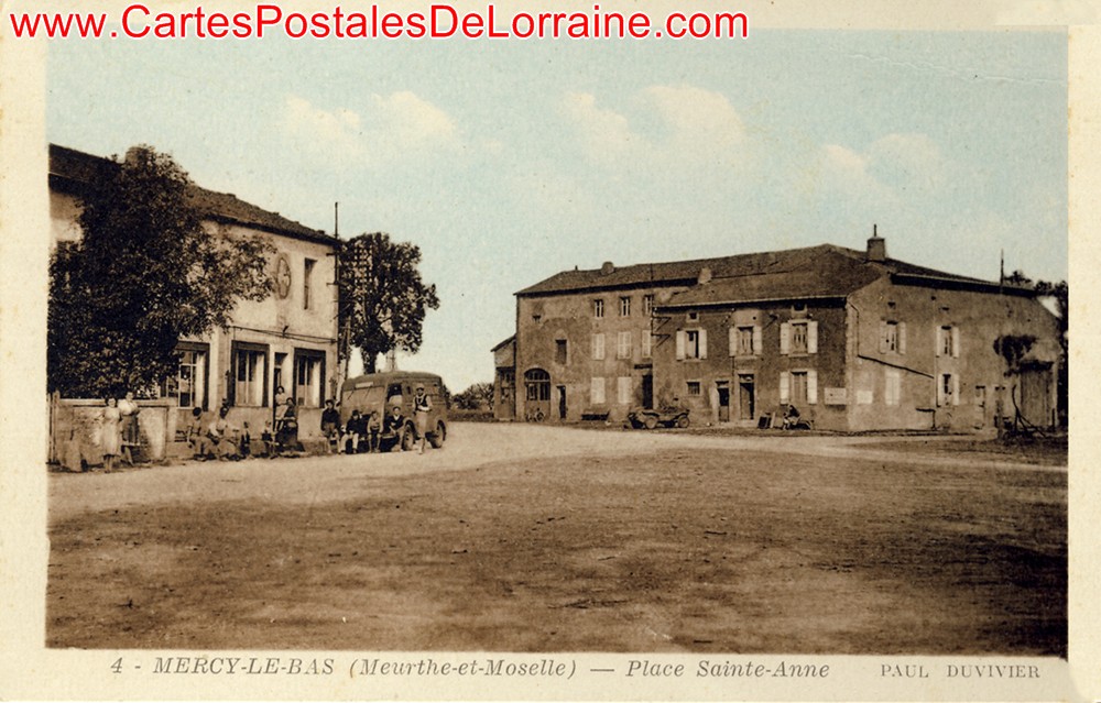Cartes Postales Anciennes de Lorraine - Mercy-le-Bas (54960) - Les Places.